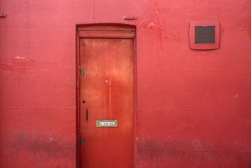 Door Wall Red House Input Frame Door Opening