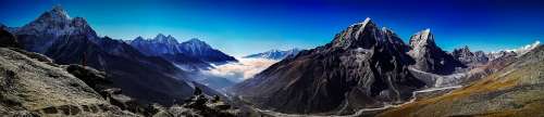 Everest Base Camp Panoramic Mountain Landscape