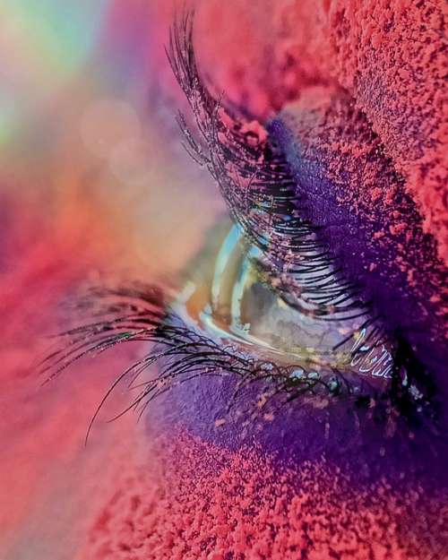 Eyes Prism Rainbow Eyebrows Neon Holi Colors