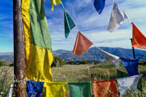 Flags Buddhism Prayer Culture Tibet Religion Flag