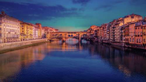 Florence Ponte Vecchio Italy Architecture Bridge