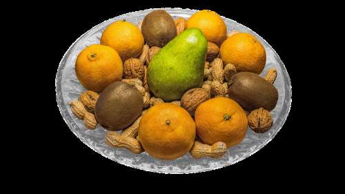 Fruit Pear Kiwi Lemons Fruit Bowl Isolated Fruits