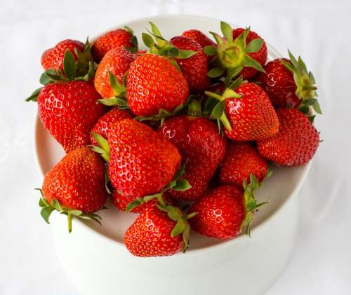 Fruit Strawberries Eat Sweet Red Delicious Fresh