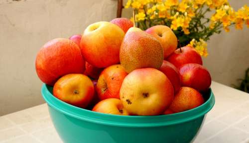 Fruits Apple Pea Fresh Garden Ripe Natural