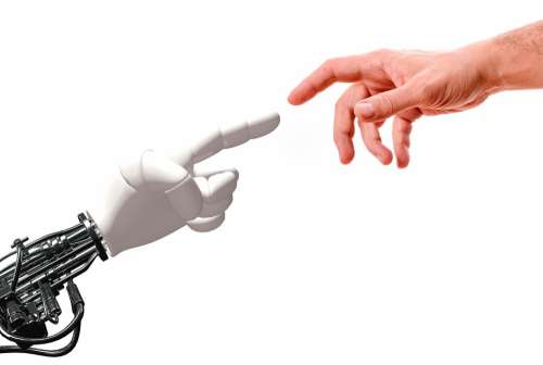 Future Human Robot Hand Artificial Fantasy