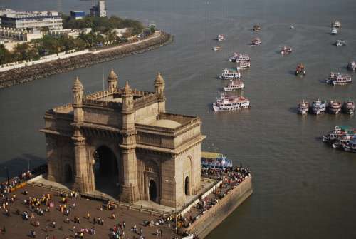 Gateway Of India Mumbai Monument Historic Port Sea