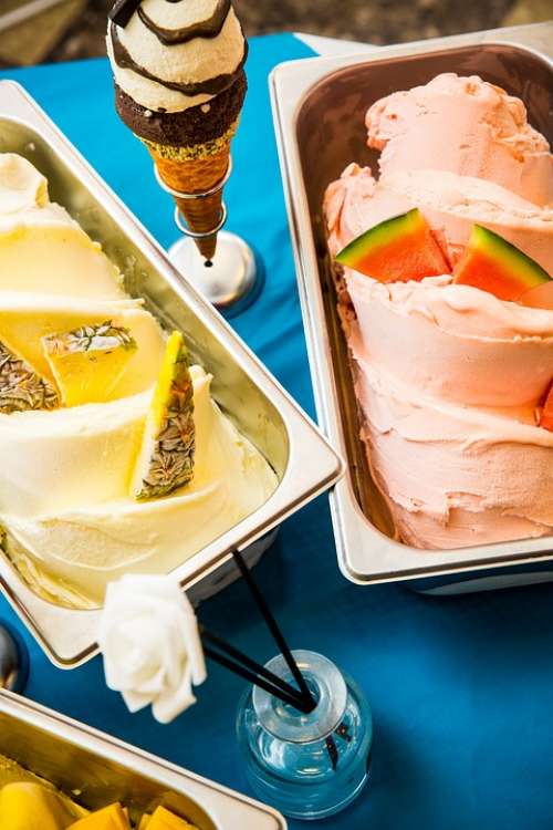 Gelato Pineapple Watermelon Ice Cream Summer Sweet