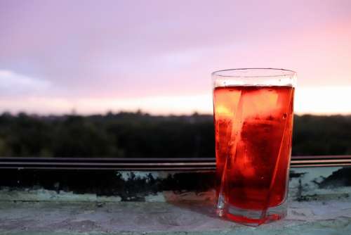 Glass Evening Ramadhan Drink Window Sky Dusk Red