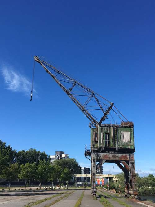 Gothenburg Tap Port Boatyard Industrial Crane