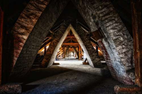 House Attic Architecture Building Old Masonry