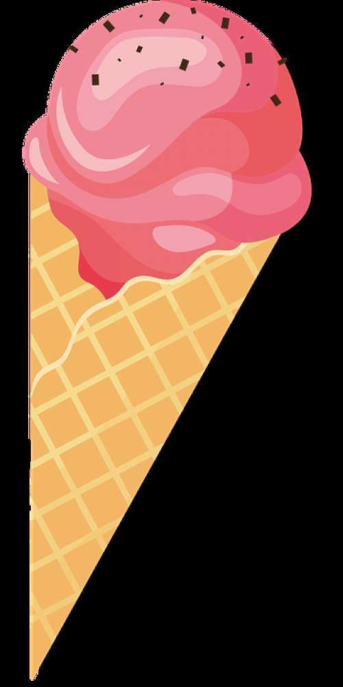 Ice Ice Cream Waffle Dessert Summer Sweet