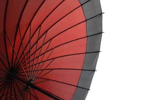 Japan Umbrella Traditional Pattern Red Beautiful