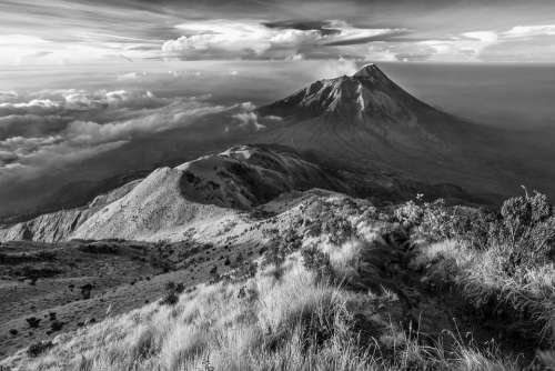 Landscape Mountain The Volcano Indonesia