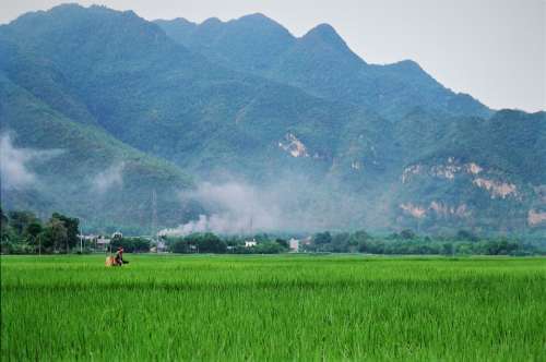 Landscape Mountain People Vietnam