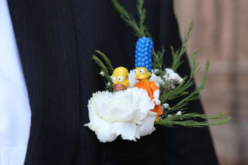 Lego Marge Homer Wedding Simpsons Fun Toy