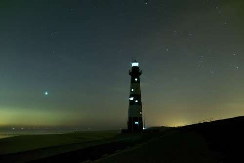 Lighthouse Breskens Sea Netherlands Beach