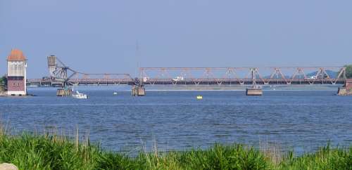 Lindaunis Bridge Schlei Mecklenburg Baltic Sea Fjord
