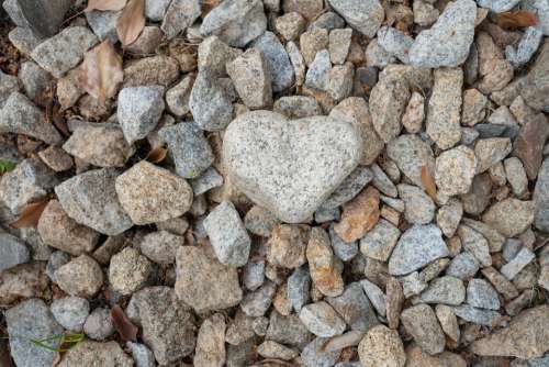 Love Rocks Heart Romance Stone Unique White Heart
