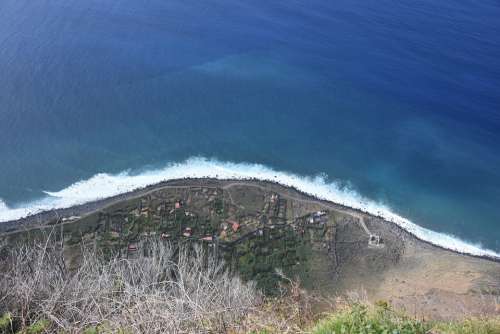Madeira Sea Ocean Cliff Landscape Wave