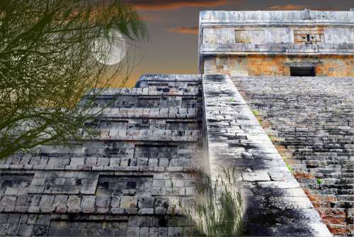 Maya Yucatán México Pyramid Archeology