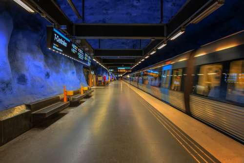 Metro Station Stockholm Train Subway Underground