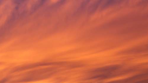 Morning Sky Clouds Orange Fiery Sunrise Nature