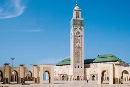 Mosque Casablanca Morocco Islam Muslim Minaret