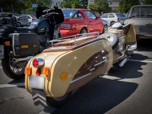 Motor Scooter Trailers Travel Oldtimer Rarity