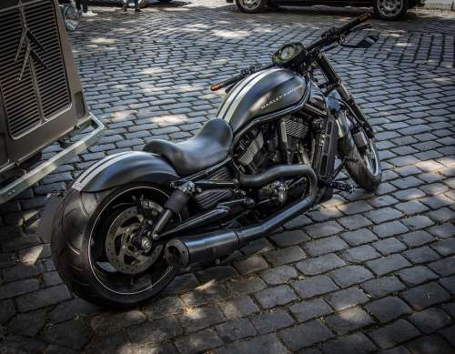 Motorcycle Harley Davidson Machine Black Luxury