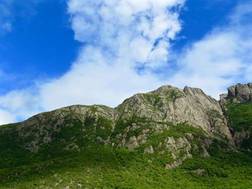 Mountain Clouds Nature Landscape Outdoors Green