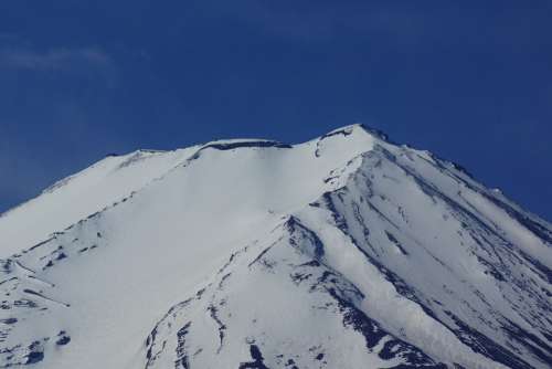 Mt Fuji Mountain Top Snow Mountain