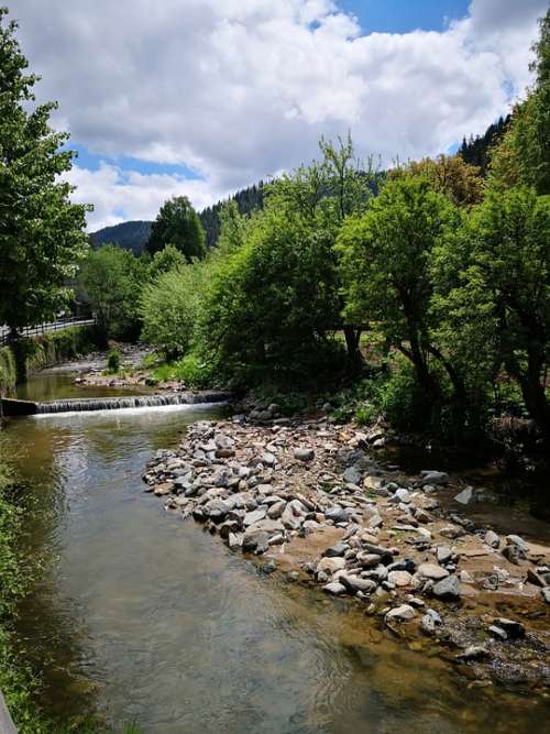 Nature River Stream Environment Landscape Scenic