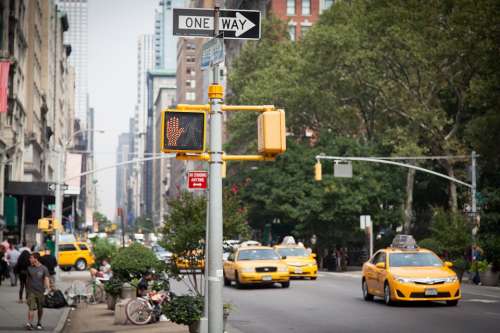 New York Yellow Cab Cab City Oneway Travel