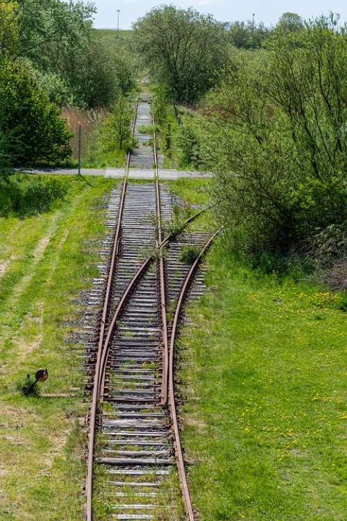 Öpnv Siding Gleise Railway Rails Track Old