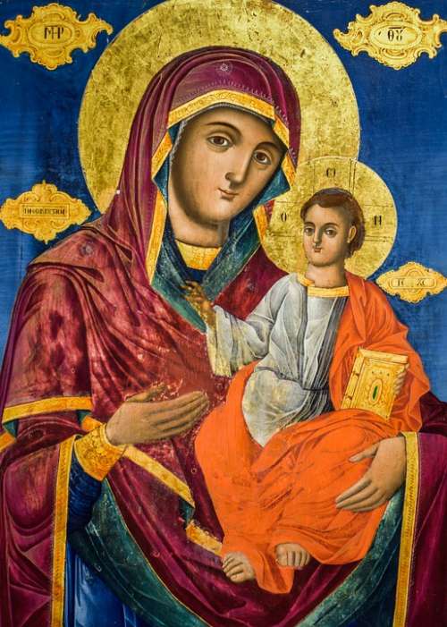 Panagia Virgin Mary Icon Religion Christianity