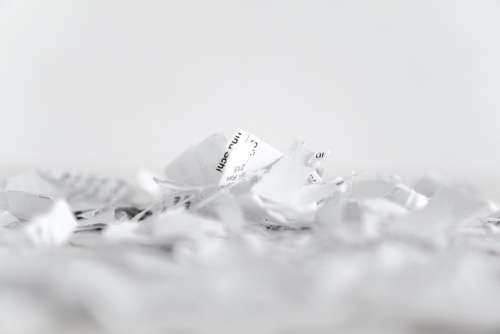 Paper Shredder Flakes Recycling Cut Shredded Paper
