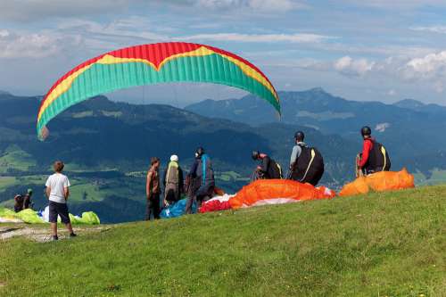 Paragliding Sky Paraglider Adventure Mountains