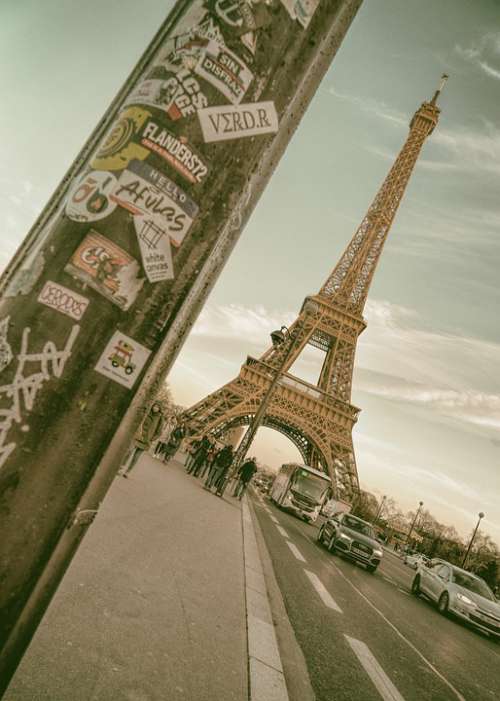 Paris Eiffel Tower France Street Vintage