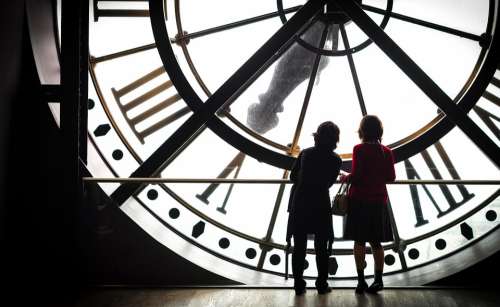 Paris Museum Orsay Clock Women People Numbers