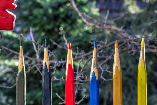 Pencils Colors School Colorful Paint Pencil