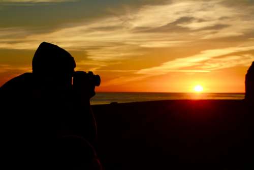Photographer Shadow Sunset Photograph Profession