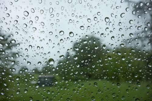 Rain Raindrop Water Wet Window Droplets Liquid