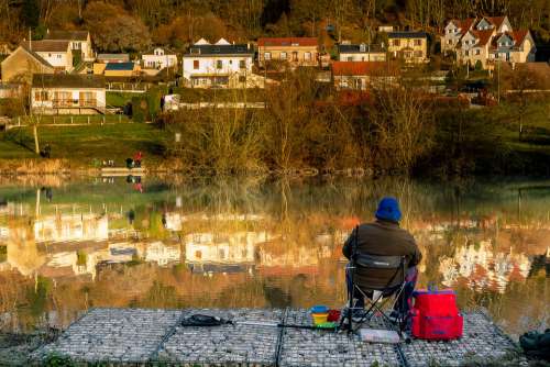 River Fisherman Nature Water Hobbies Person