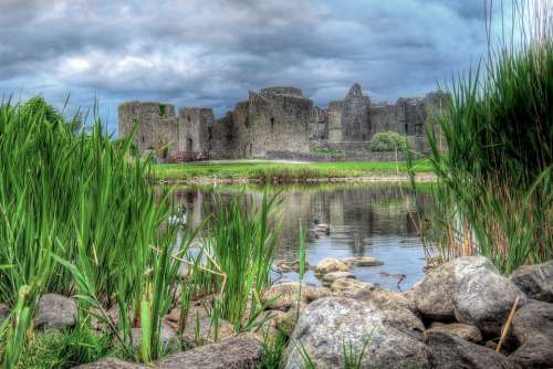 Roscommon Castle Ruine Hdr Ruin Fortress