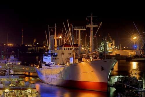 Ship Port Water Boat Sea Logistics Blue Travel