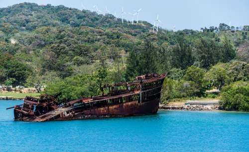 Ship Wreck Mahogany Bay Roatan Honduras Nature