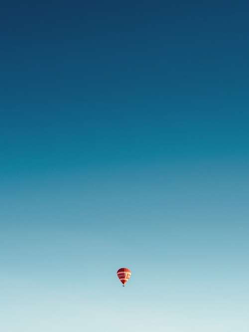 Sky Balloon Flying Minimal Travel Tourism Freedom