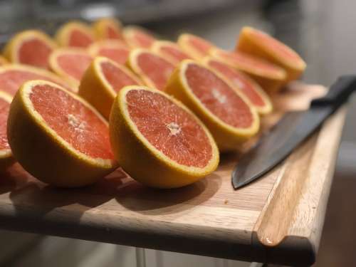 Sliced Grapefruit Citrus