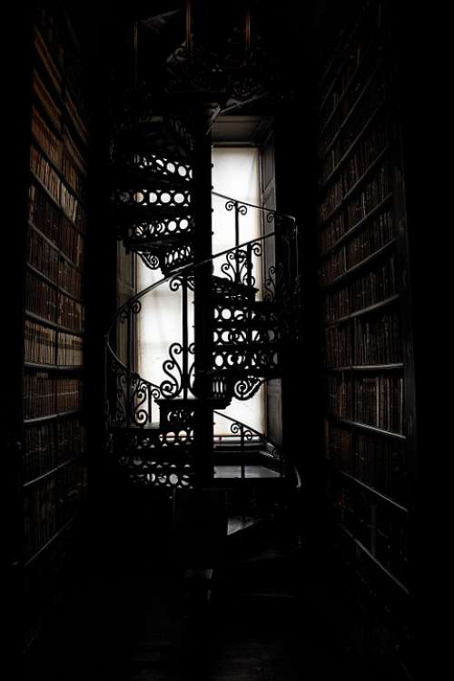Spiral Staircase Stairs Trinity College Library