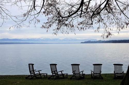 Starnberger See Landscape Tutzing Lake Bank Waters